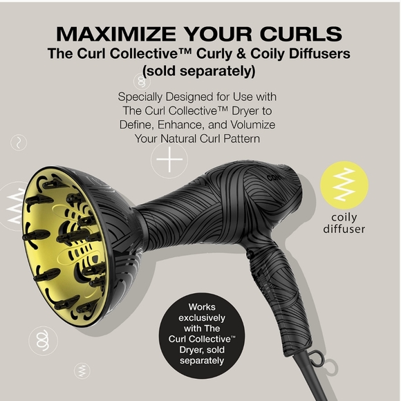 Conair | Hair | Conair The Curl Collective Coily Hair Diffuser 4 Create ...